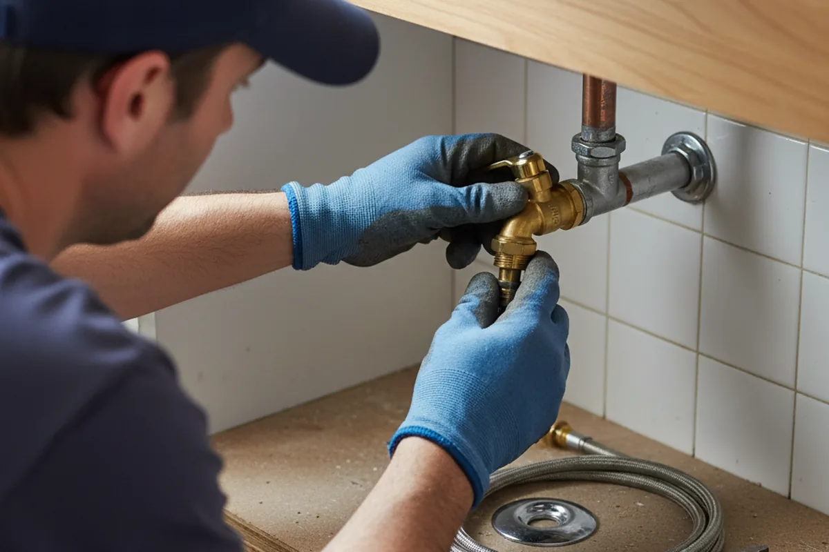 Shutoff valve and fitting work during Well Pump Repair in Brisbane